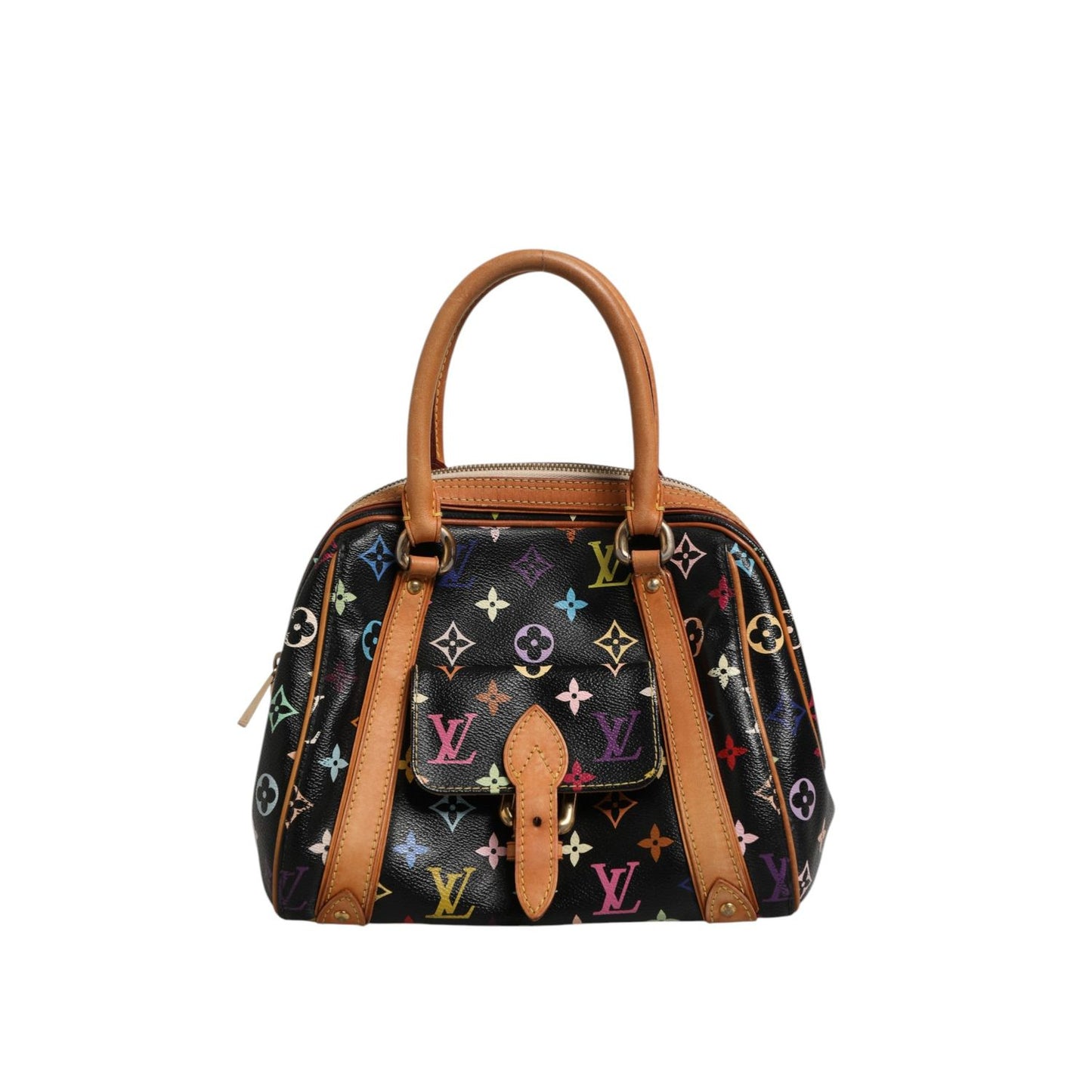 Louis Vuitton Black Monogram Multicolor Canvas Priscilla Handbag