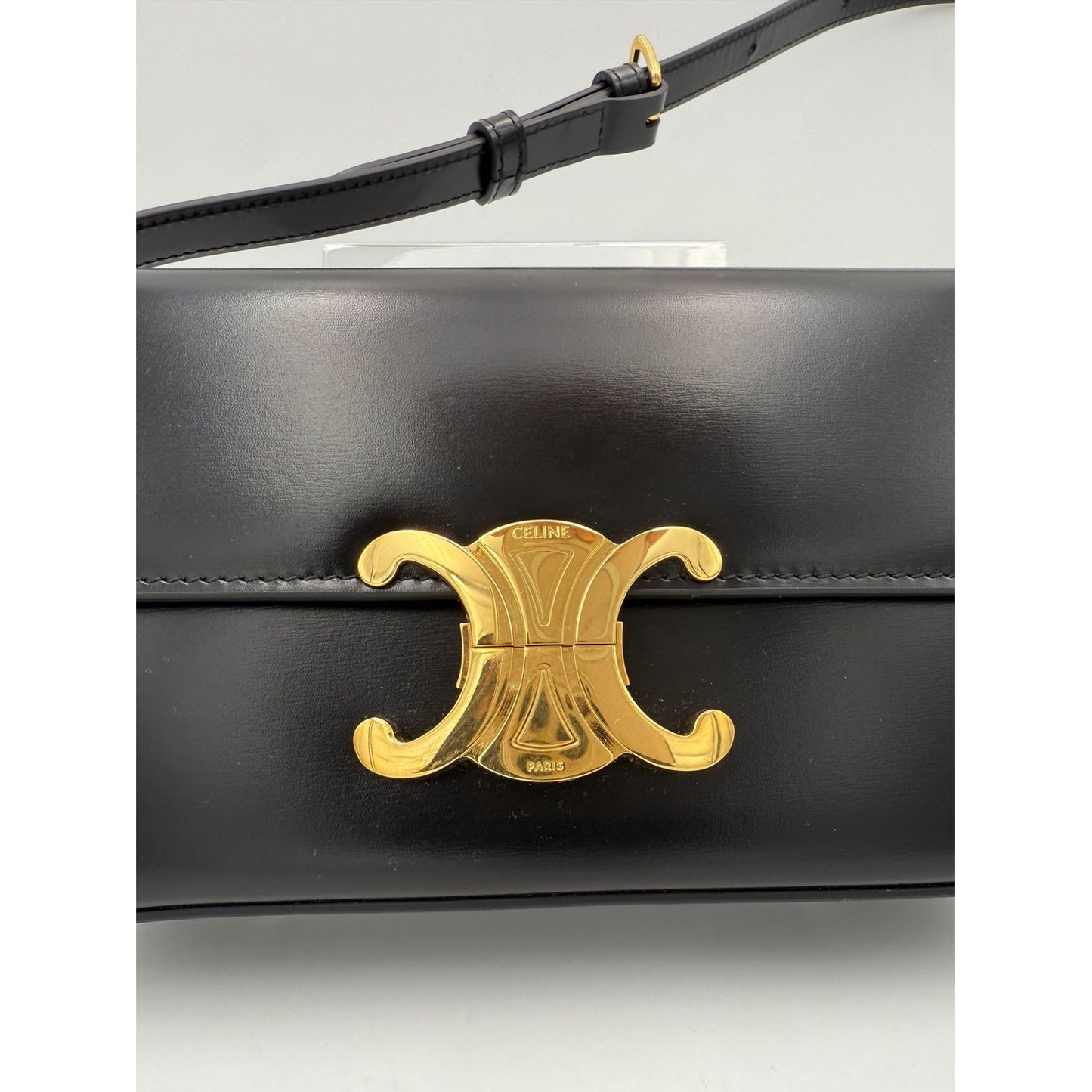 Celine CELINE CLAUDE TRIOMPHE Black Handbag