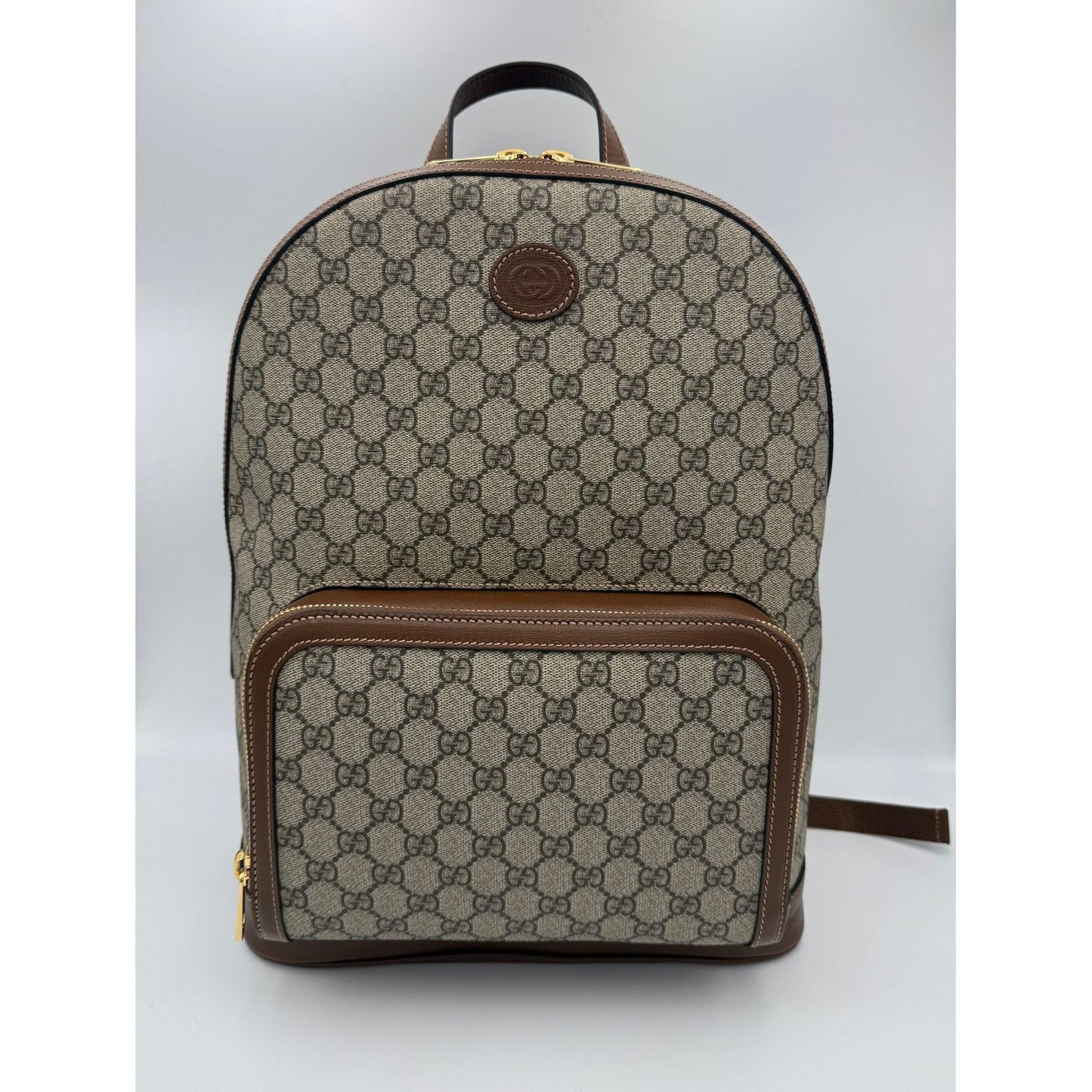 Gucci GUCCI GG Supreme and Leather Backpack