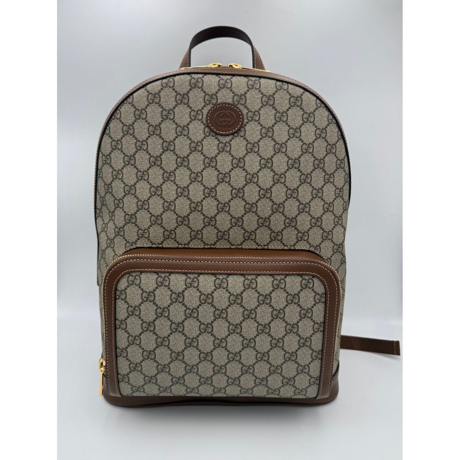 Gucci GUCCI GG Supreme and Leather Backpack