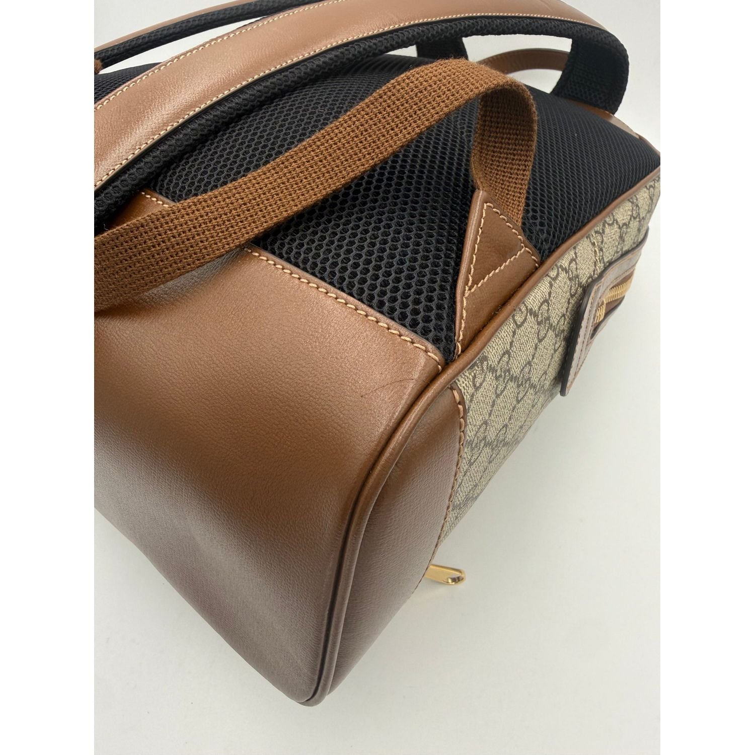 Gucci GUCCI GG Supreme and Leather Backpack