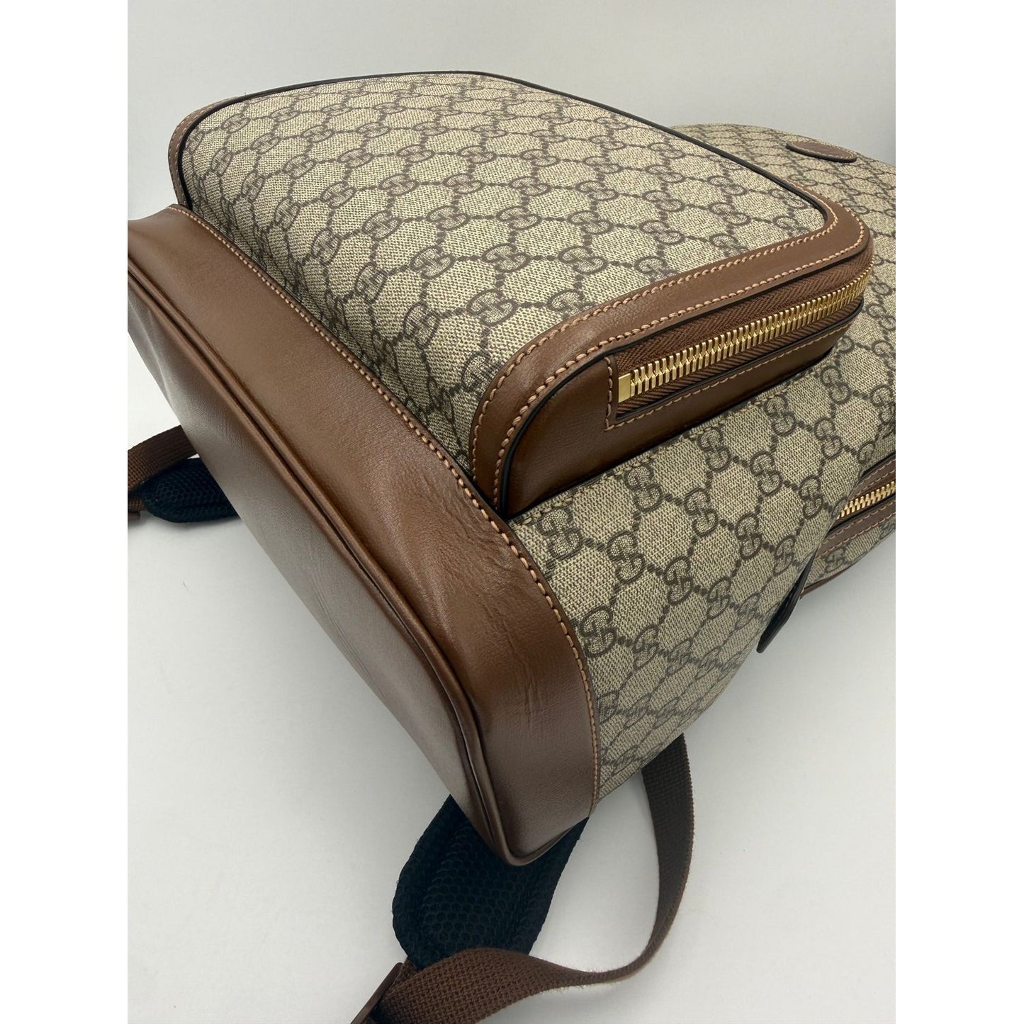 Gucci GUCCI GG Supreme and Leather Backpack