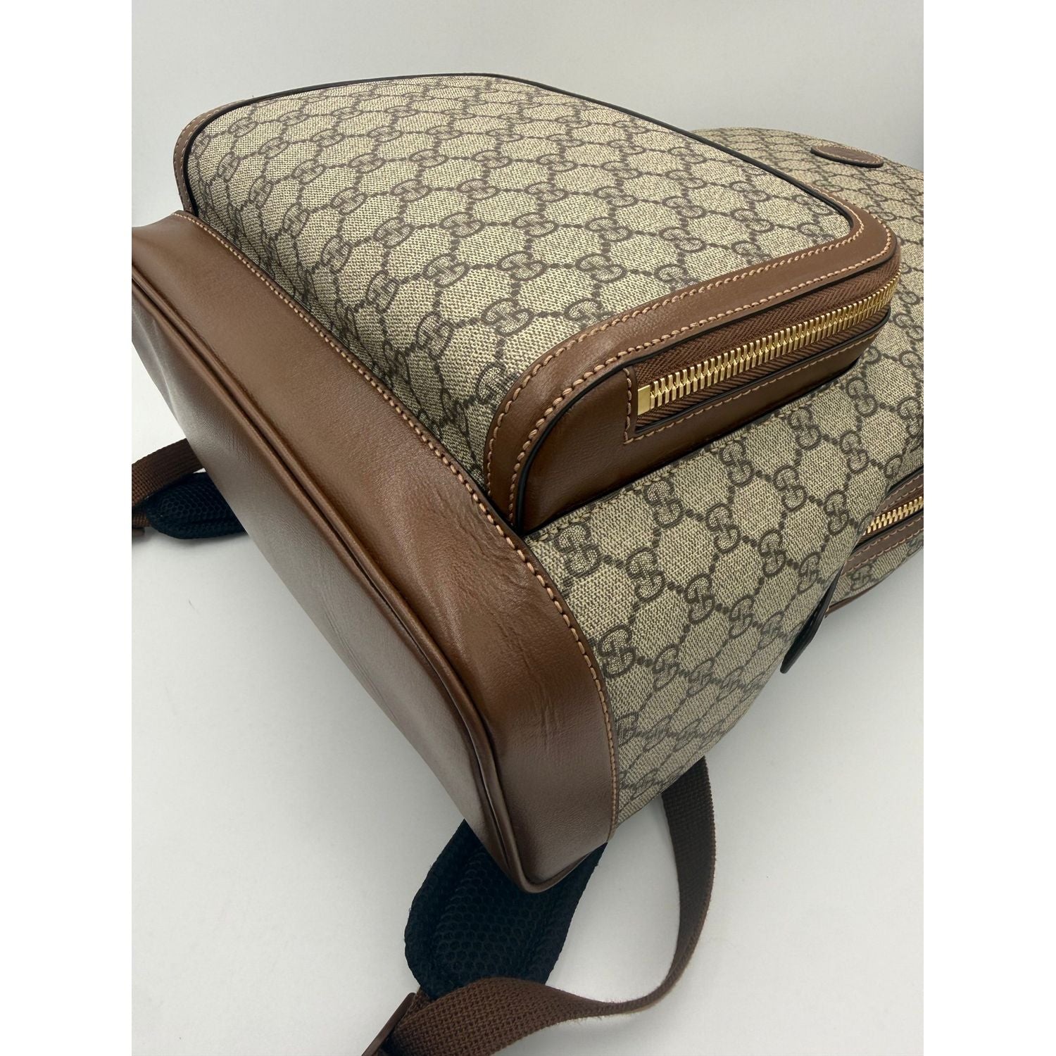 Gucci GUCCI GG Supreme and Leather Backpack