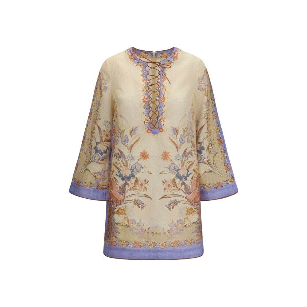 Zimmermann Multicolor Linen Casual Dress
