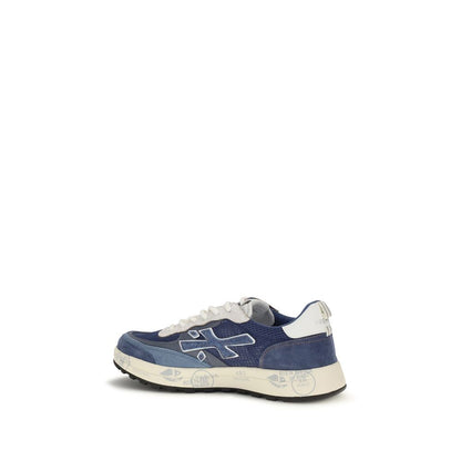Premiata Blue Calf Leather Bos Taurus Low Top Sneakers