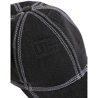 Dolce & Gabbana Men Black Cotton 6 Panel Baseball Capello Hat