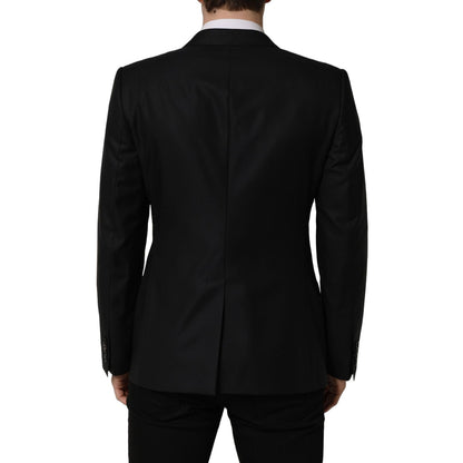 Dolce & Gabbana Black Wool Single Breasted Men Blazer Jacket