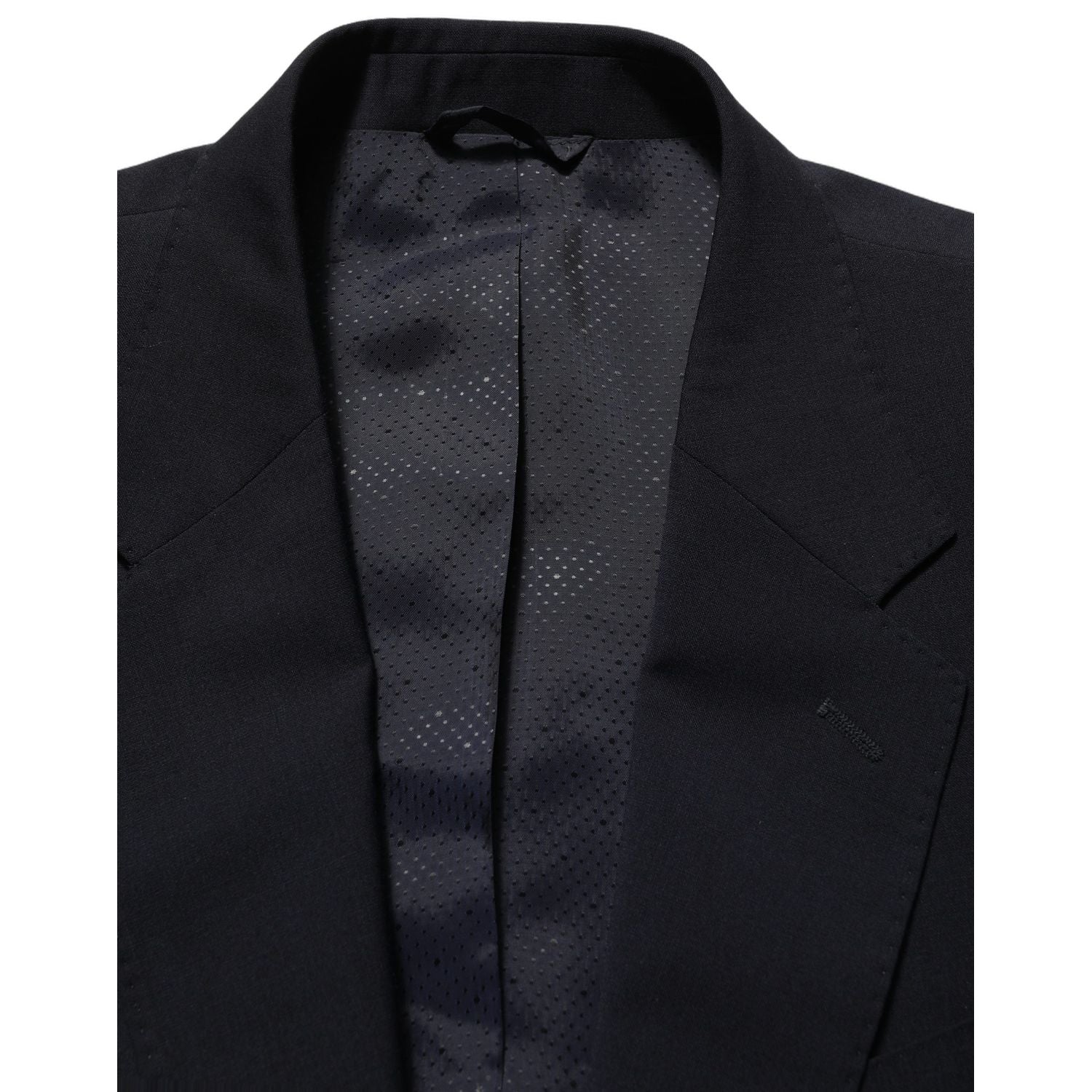 Dolce & Gabbana Dark Blue Wool Single Breasted Men Blazer Jacket