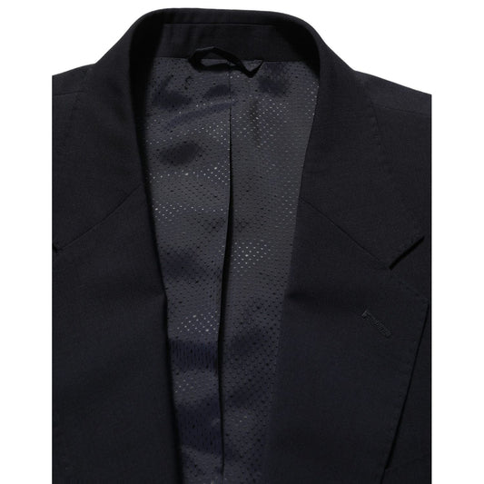 Dolce & Gabbana Dark Blue Wool Single Breasted Men Blazer Jacket