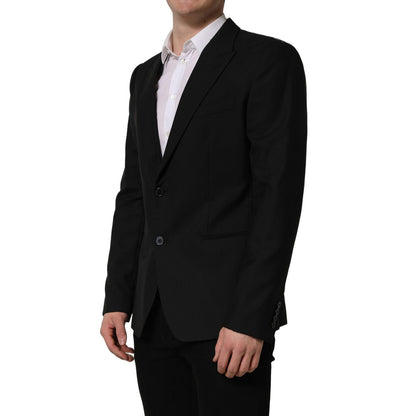 Dolce & Gabbana Black Wool Single Breasted Blazer Jacket
