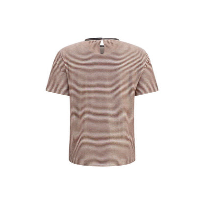 Brunello Cucinelli Orange Linen T-Shirt
