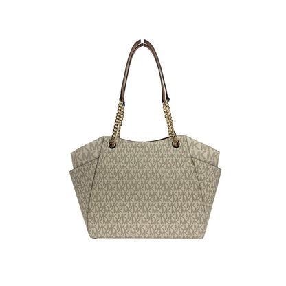 Michael Kors Jet Set Travel Large Logo Tote Vanilla