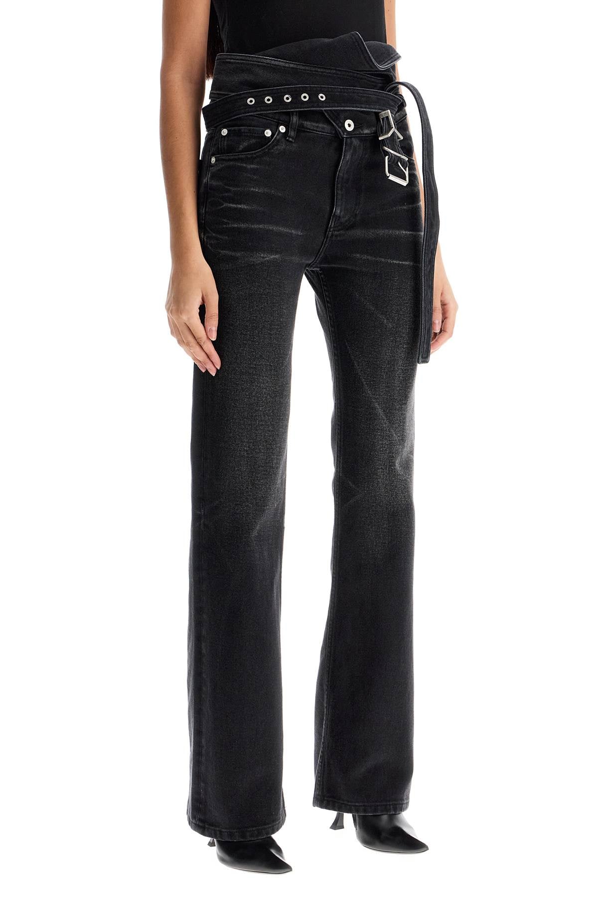 Y Project bootcut jeans with criss-cross