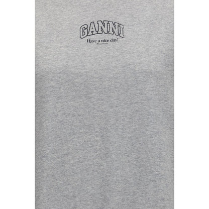 Ganni Gray Cotton Sweatshirt