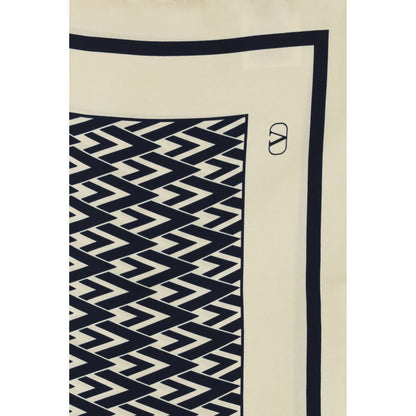 Valentino Garavani Beige Silk Scarf