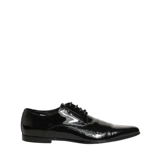 Dolce & Gabbana Black Leather Derby Dress Men Formal Shoes