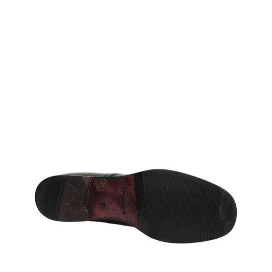 Dolce & Gabbana Black Leather Derby Dress Men Formal Shoes