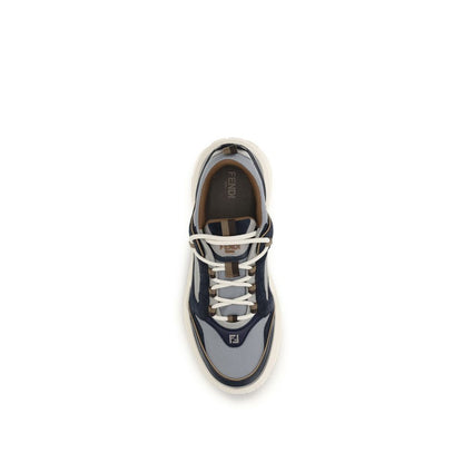 Fendi Multicolor Calf Leather Bos Taurus Athletic Sneakers
