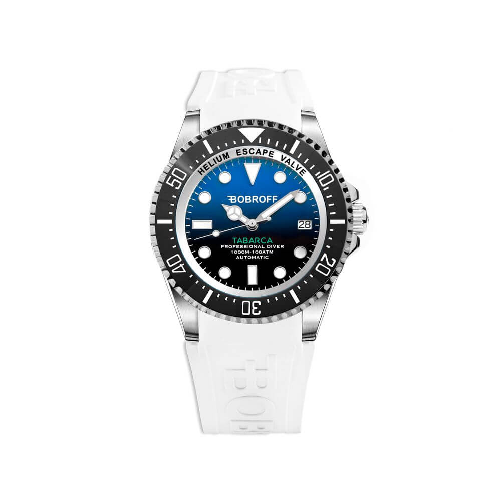 Bobroff White Rubber Sport Watch