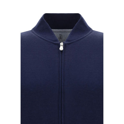 Brunello Cucinelli Blue Cotton Sweatshirt