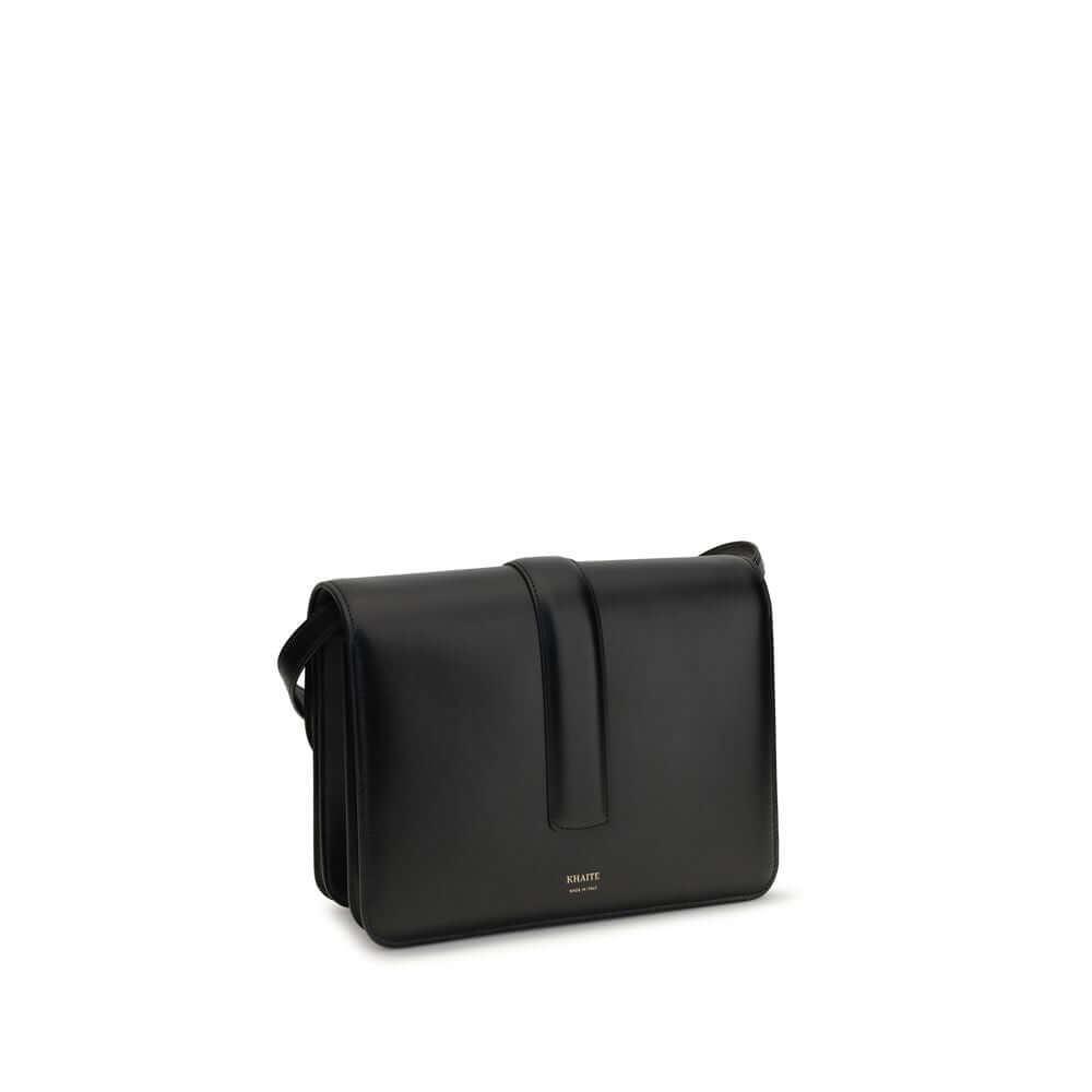 Khaite Black Calf Leather Bos Taurus Shoulder Bag