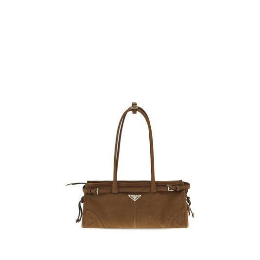 Prada Brown Leather The medium Bonnie Handbag