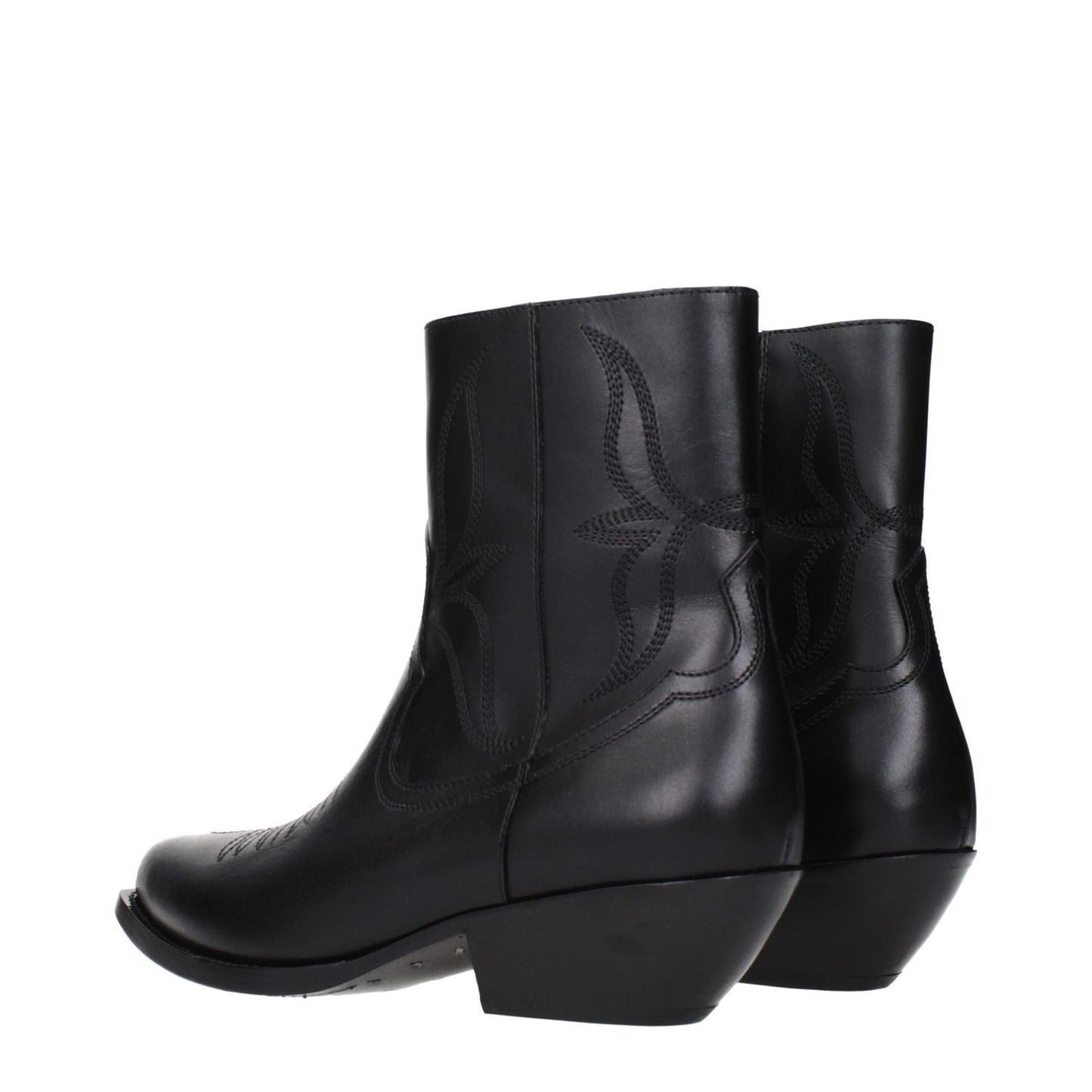 Celine Black Leather Ankle Boots