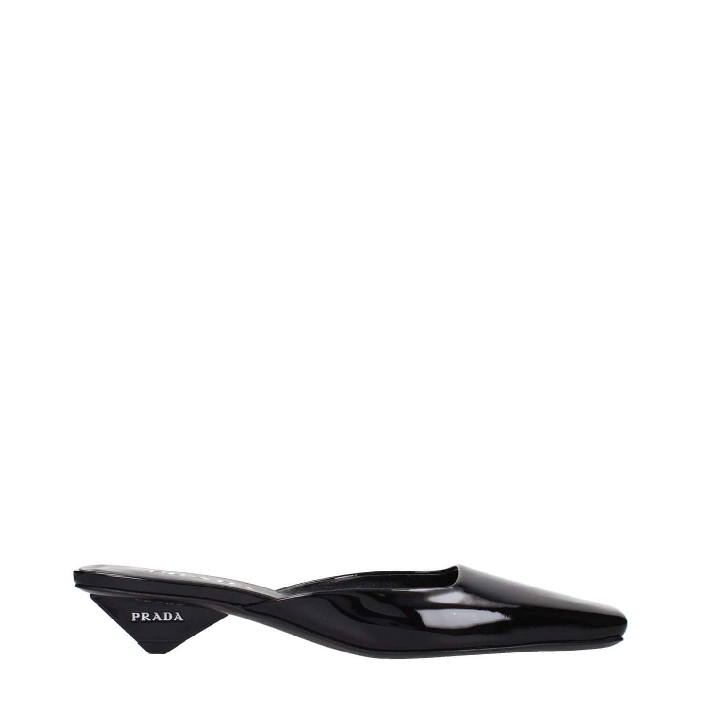 Prada Black Leather Flat Sandals