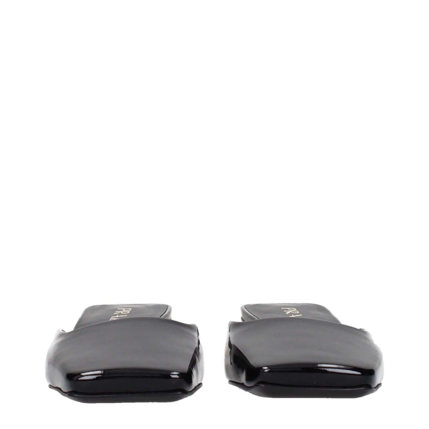 Prada Black Leather Flat Sandals