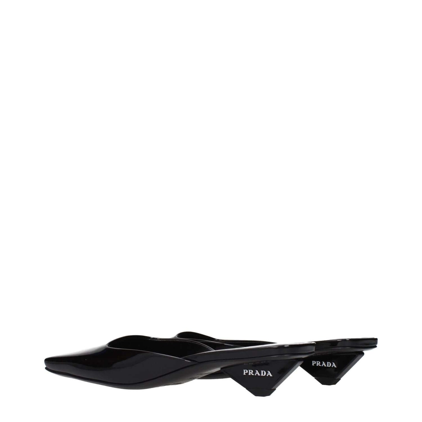 Prada Black Leather Flat Sandals