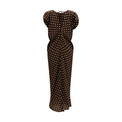 Marni Brown Silk Casual Dress