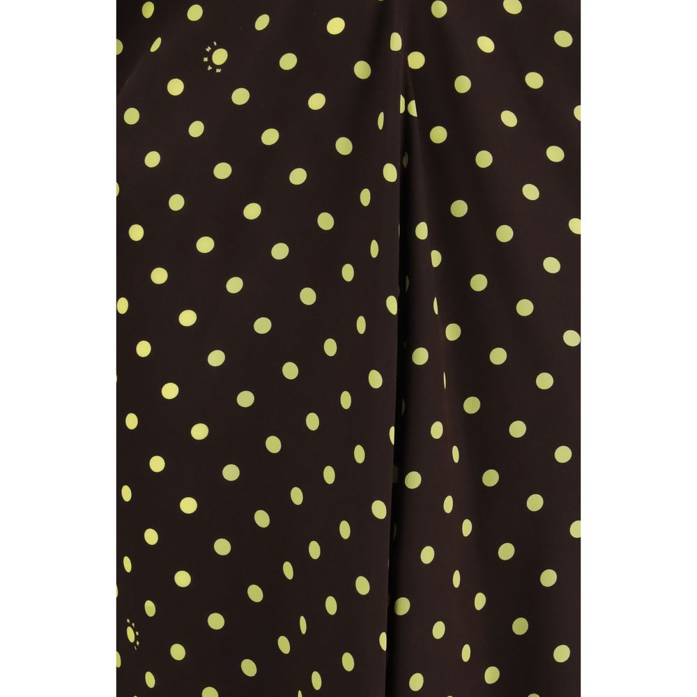 Marni Brown Silk Casual Dress