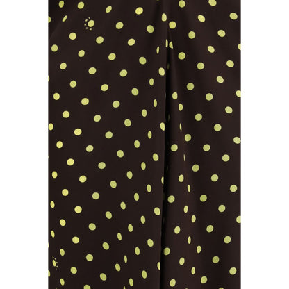 Marni Brown Silk Casual Dress