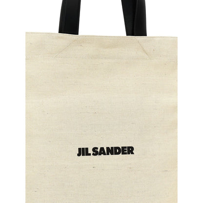 Jil Sander Bicolor Cotton Tote Bag