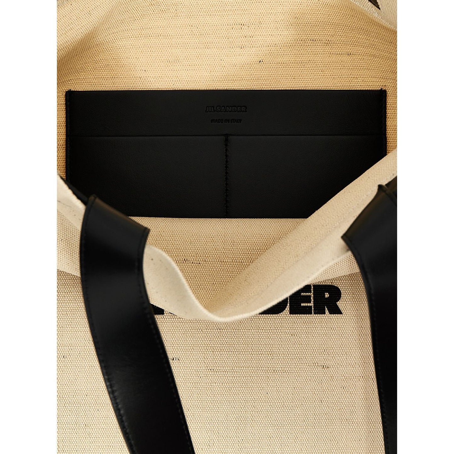 Jil Sander Bicolor Cotton Tote Bag