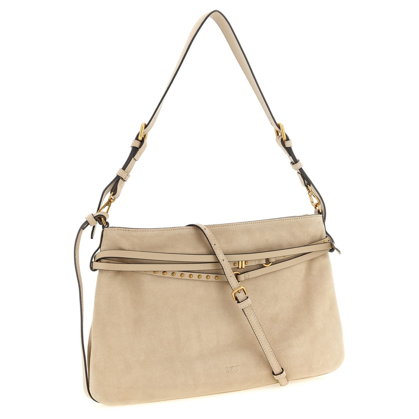PINKO Beige Cowhide Shoulder Bag