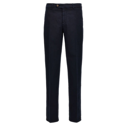 Brunello Cucinelli Blue Cotton Casual Pants