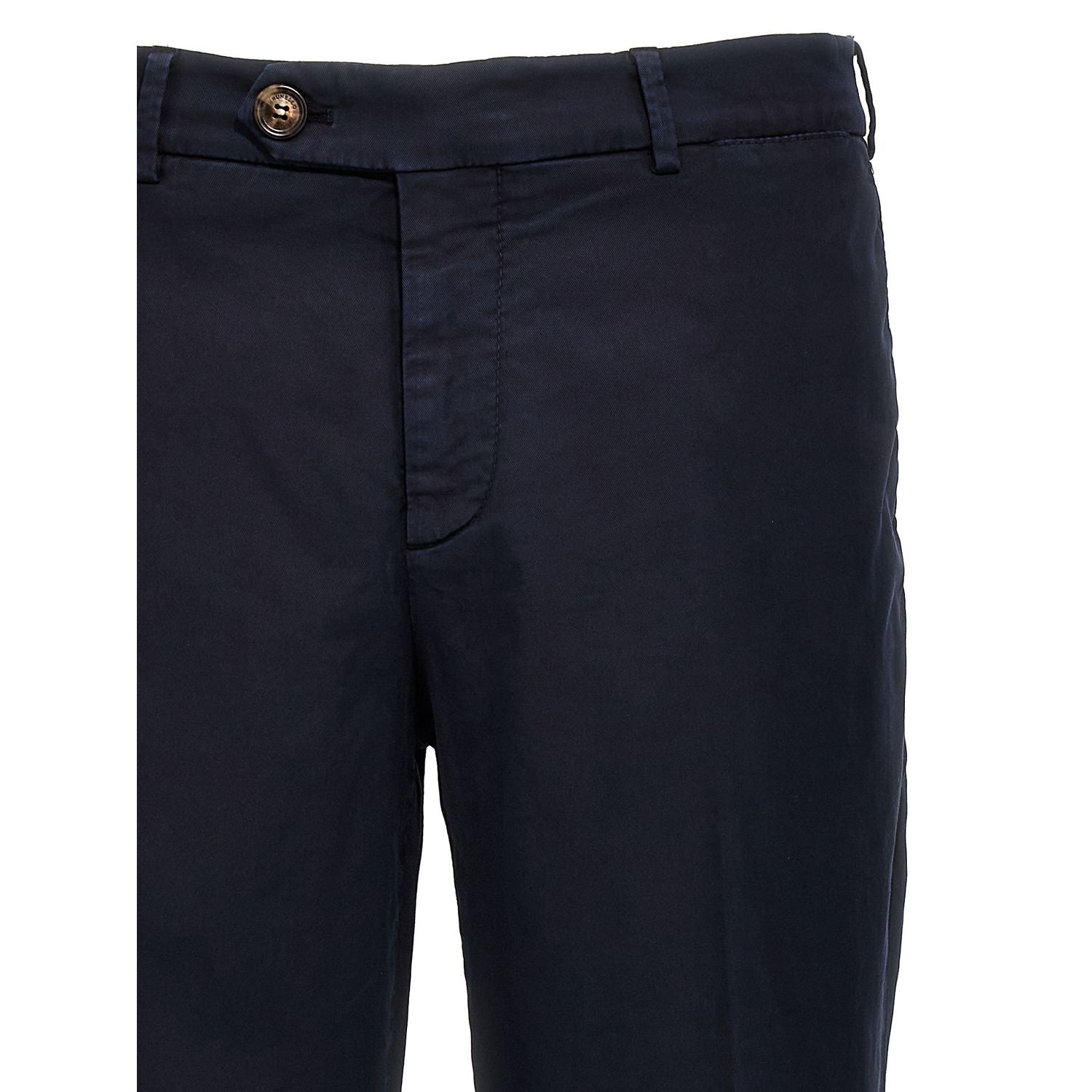 Brunello Cucinelli Blue Cotton Casual Pants