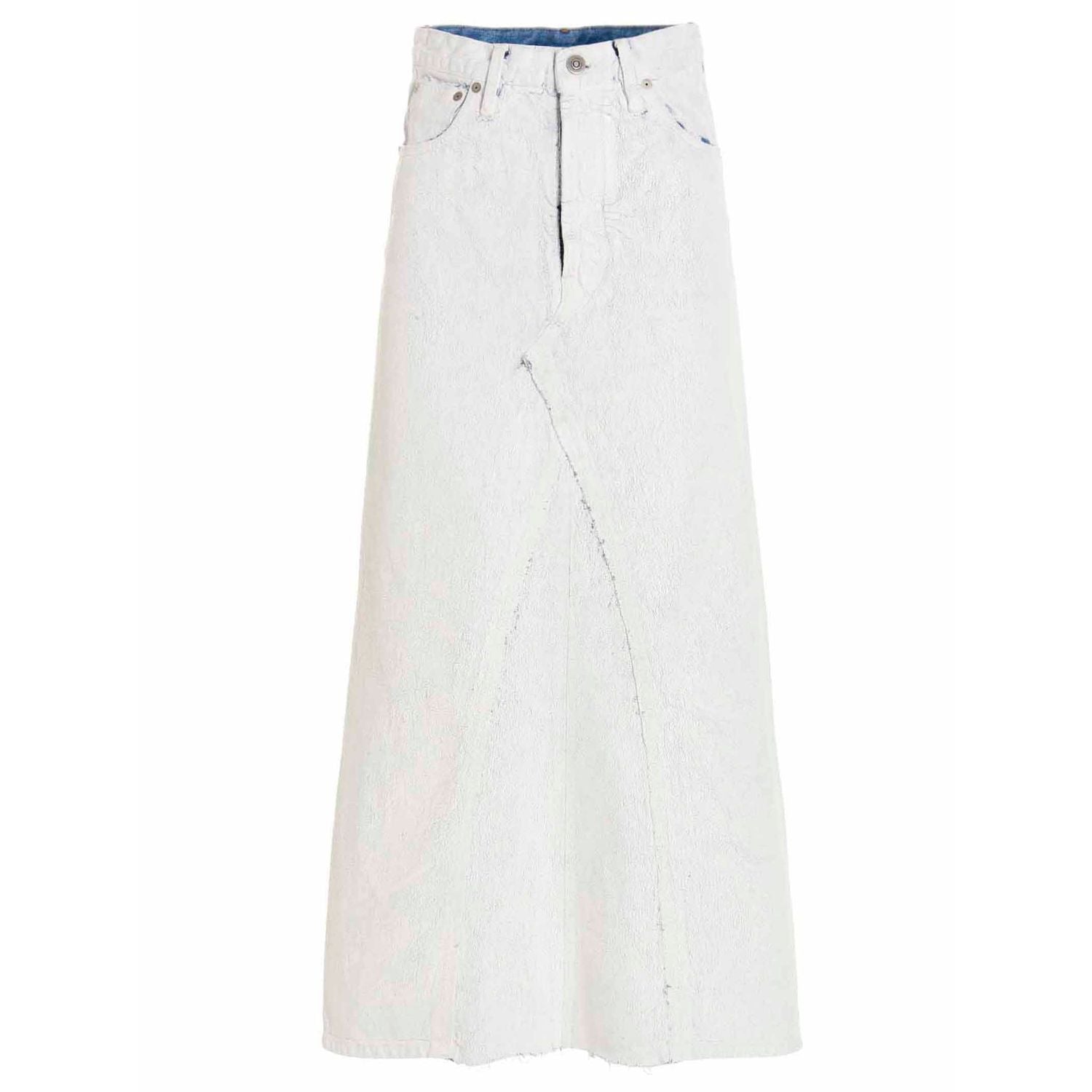 Maison Margiela White Cotton Mini Skirt