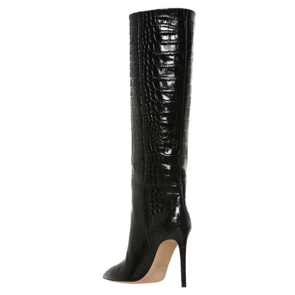 Paris Texas Black Leather Ankle Boots