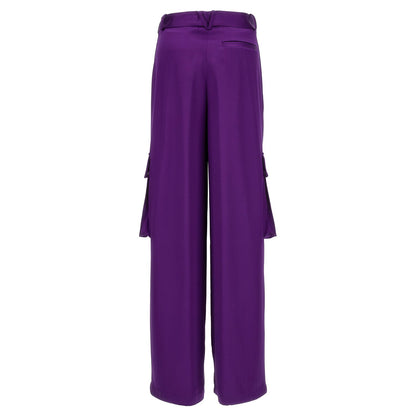 Versace Purple Viscose Cargo Pants