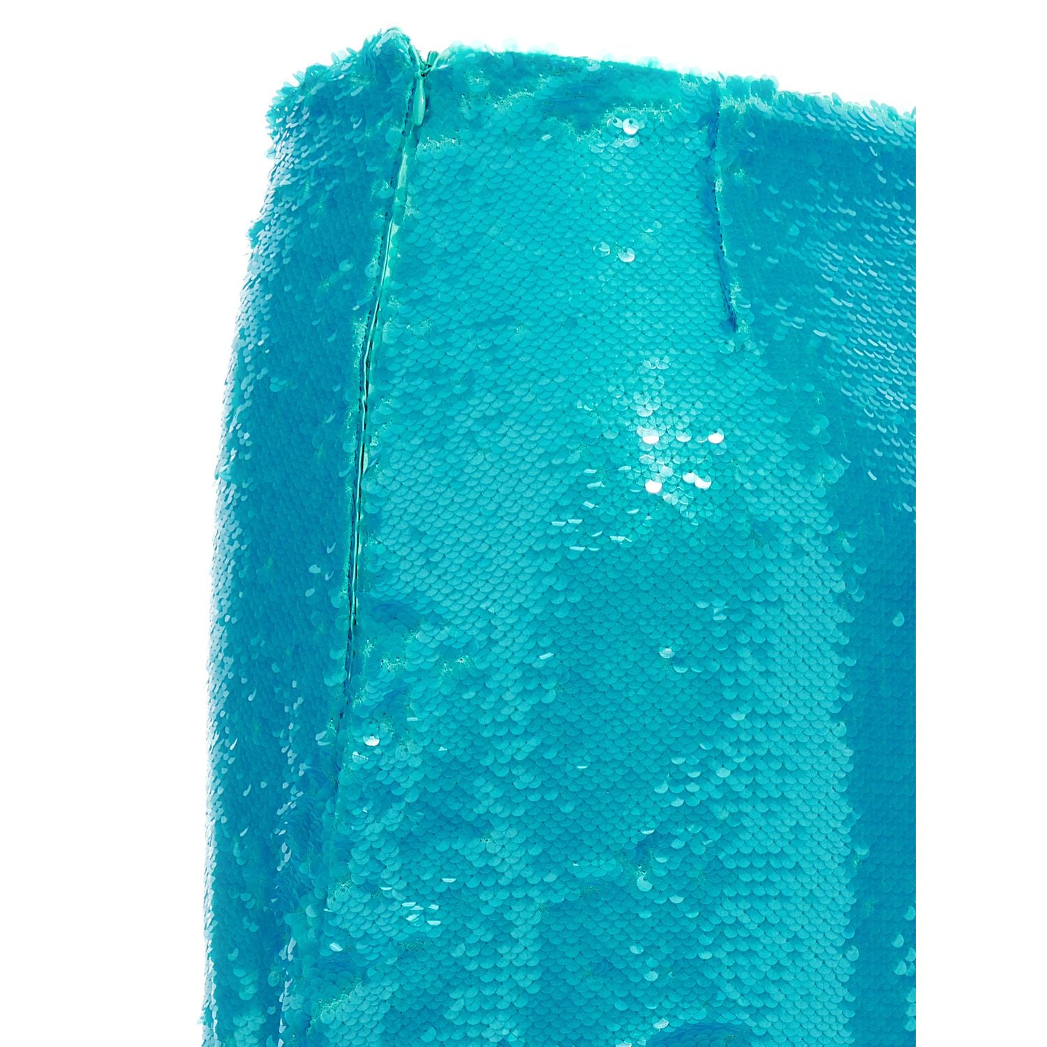 Ganni Blue Recycled Polyester Midi Skirt