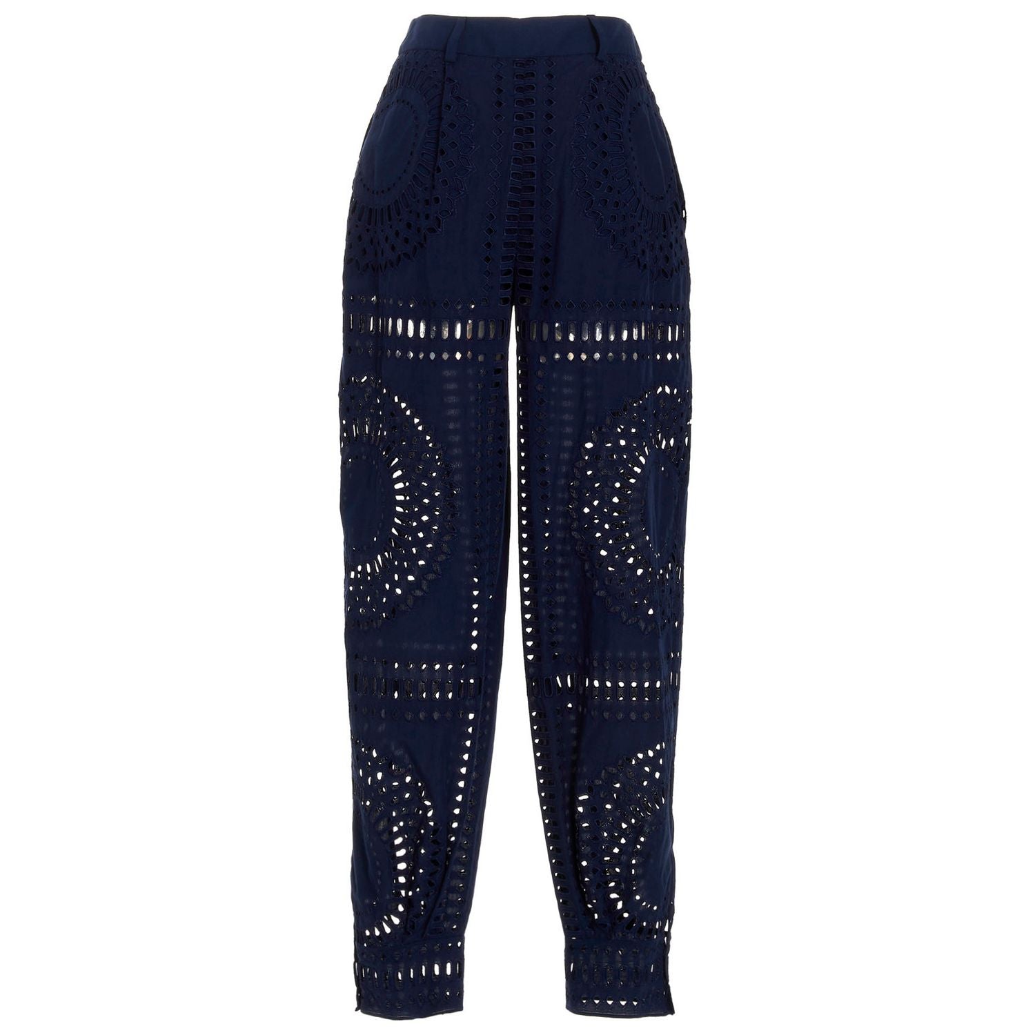 Alberta Ferretti Blue Cotton Casual Pants
