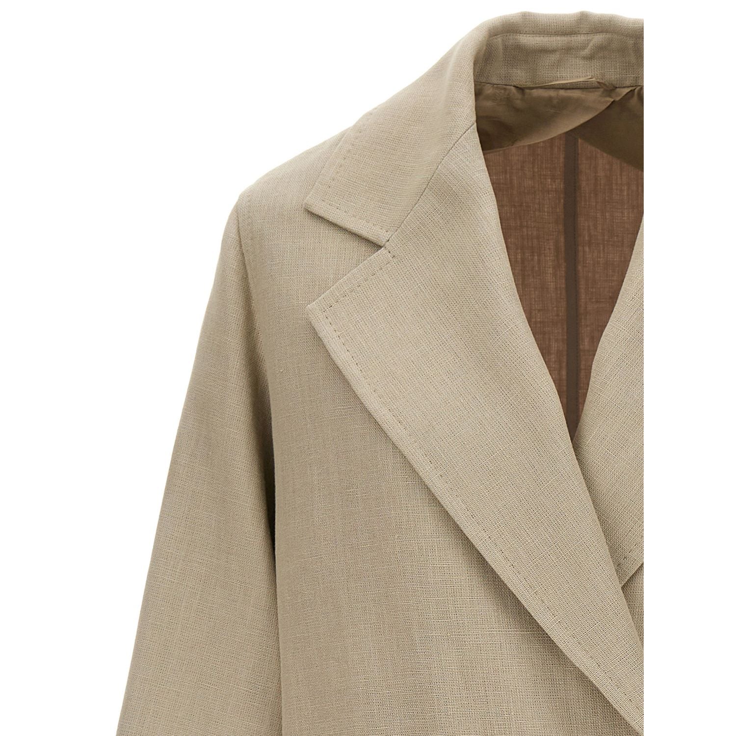 Max Mara Beige Linen Coat