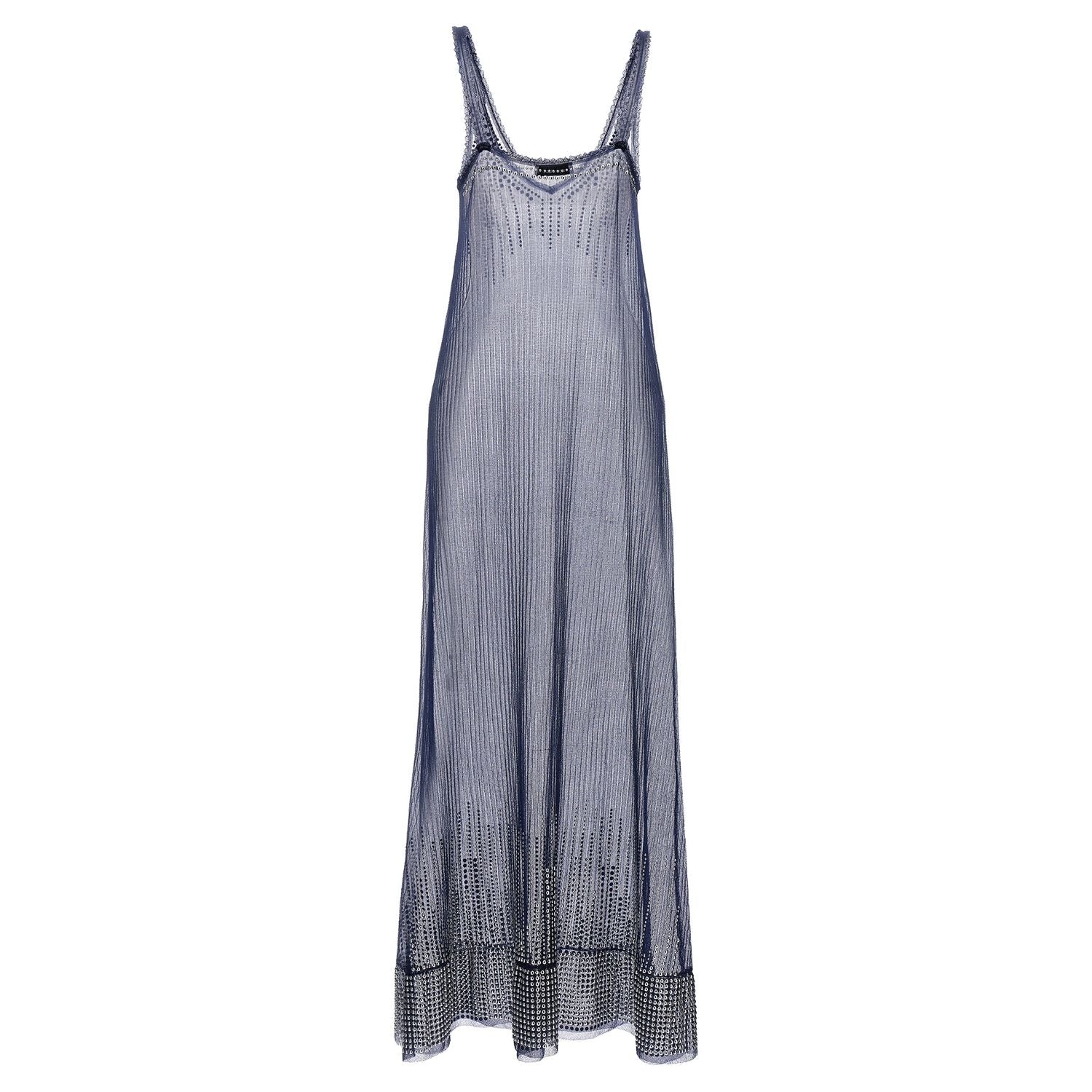 Paco Rabanne Blue Polyamide Long Dress