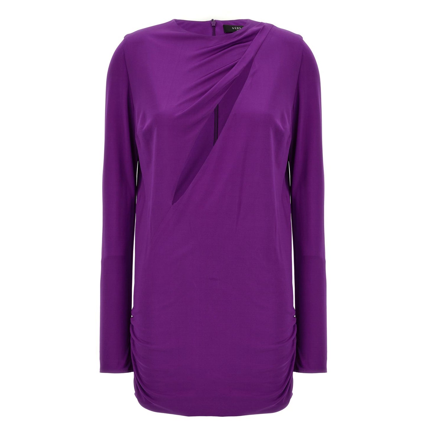 Versace Purple Viscose Short Dress