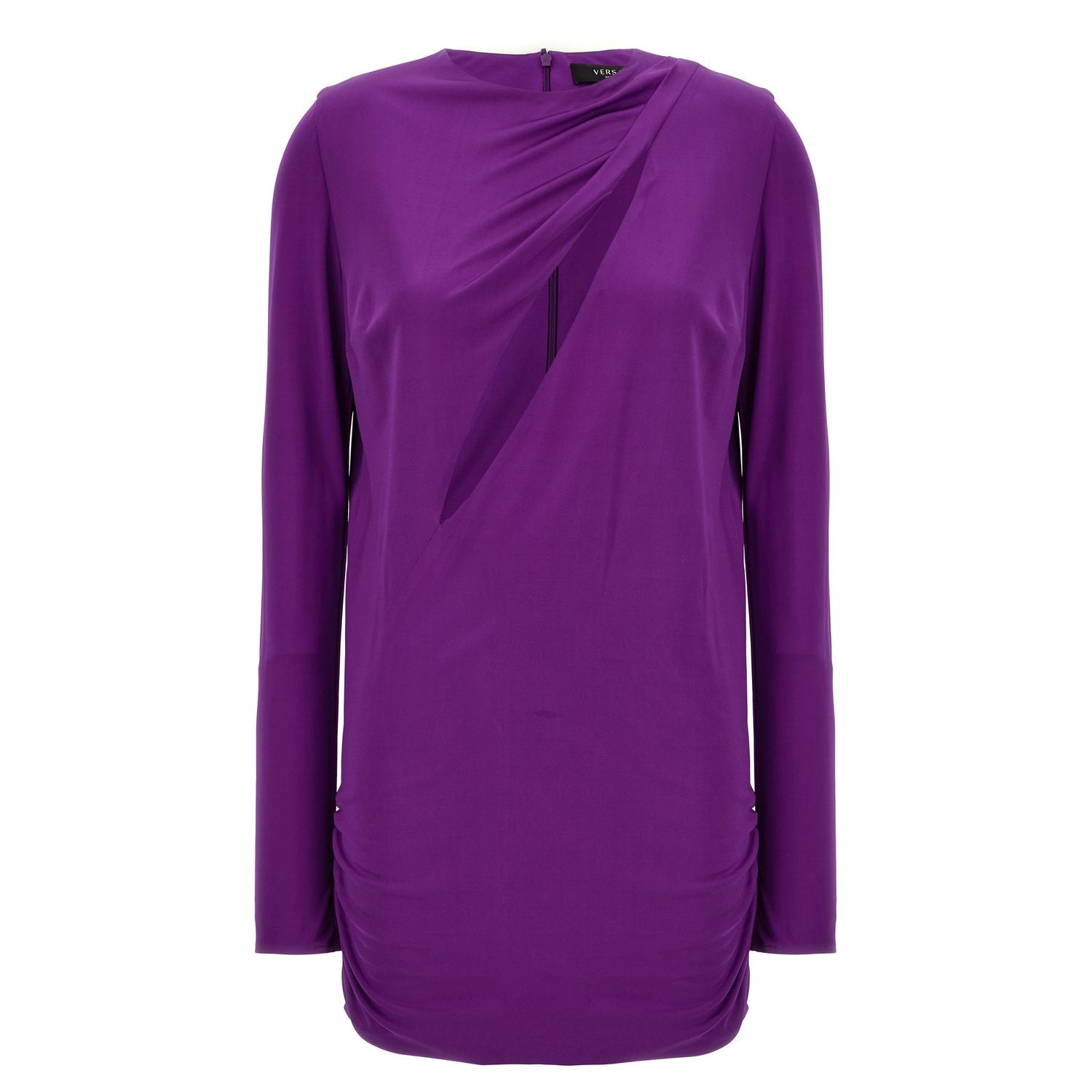 Versace Purple Viscose Short Dress