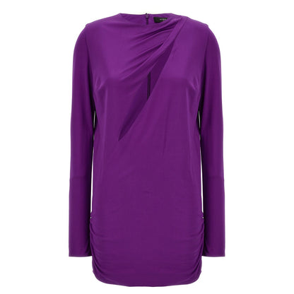Versace Purple Viscose Short Dress