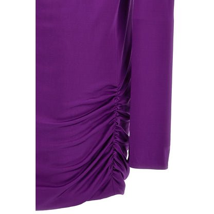 Versace Purple Viscose Short Dress