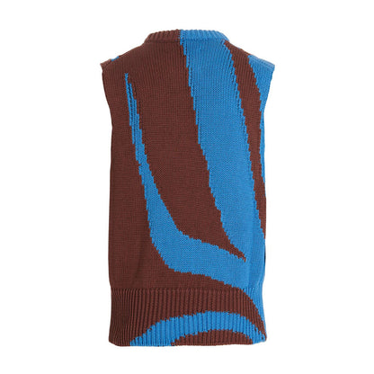 Jil Sander Multicolor Cotton Sleeveles Sweater